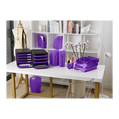 9002493099685-Exacompta Pen-Cube - Pot à crayons violet translucide-Left-angle-2