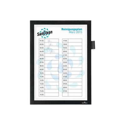 4005546407036-Durable Duraframe Note - Cadre d'affichage adhésif - A4 - noir - avec porte-stylo-Front-7