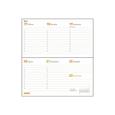 8422952389262-Finocam Plan P199C - Recharge pour agenda - 2025 - semainier - PL1 - 64 x 118 mm-Front-0