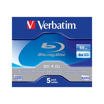0023942437482-Verbatim - 5 x BD-R DL - 50 Go 6x - boîtier CD-Front-0