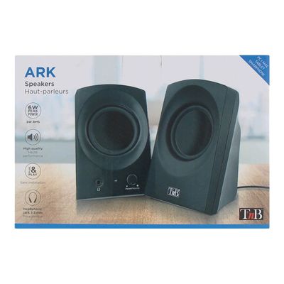 3303170081112-T'nB ARK - Haut-parleurs - pour PC - 3 Watt - noir-Front-4