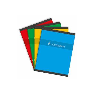 3020120000145-Conquérant Sept - Cahier 17 x 22 cm - 96 pages - petits carreaux (5x5mm) - disponible dans diffé-Front-0
