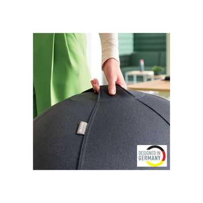 4002432134793-Leitz Ergo Active - Chaise à billes - ergonomique - housse en tissu - gris foncé-Close-up-6