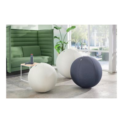 4002432134793-Leitz Ergo Active - Chaise à billes - ergonomique - housse en tissu - gris foncé-Front-13