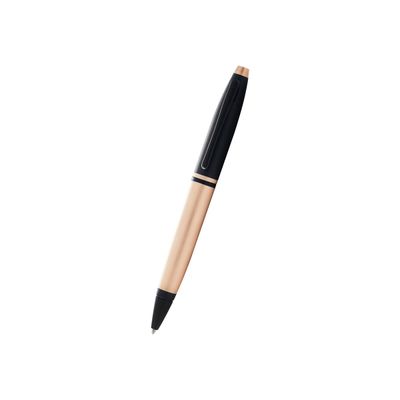 0073228142449-Cross Calais - Stylo à bille - noir - encre gel - moyen - rétractable-Left-angle-0