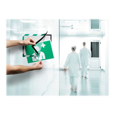 4005546406589-Durable Duraframe Magnetic Security - Cadre d'affichage magnétique bicolore - A4 - vert/blanc-Front-6