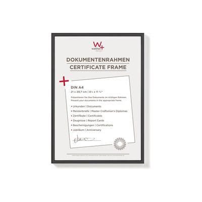 4004122207718-Walther - Cadre photo - Conçu pour : A4 (21x29.7 cm) - plastique, MDF - rectangulaire-Front-0