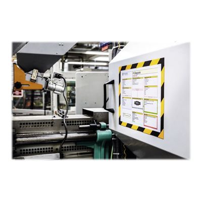 4005546406572-Durable Duraframe Magnetic Security - Cadre d'affichage magnétique bicolore - A4 - jaune/n-Right-angle-12
