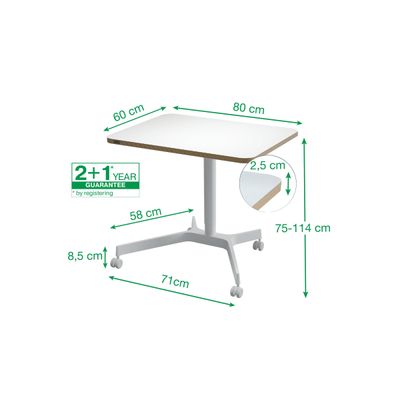 4002432138395-Leitz Ergo Small - Bureau assis/debout - reglage manuel - blanc-Right-angle-12