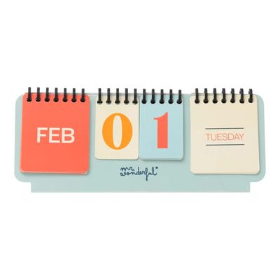 8445641050144-Mr. Wonderful - Perpetual calendar - de bureau - 2025 - daté-Front-0