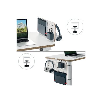 4002432138449-Leitz Ergo Small - Pegboard desk organizer - carte MDF - blanc-Multi-angle-11