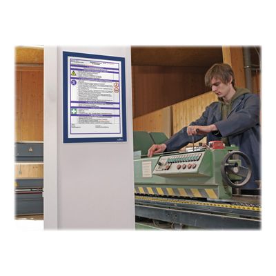 4005546405209-Durable Duraframe - 2 Cadres d'affichage adhésif - A4 - bleu-Left-angle-9