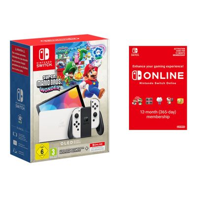 045496454081-Nintendo Switch OLED - - Full HD - blanc - Super Mario Bros. Wonder - avec Nintendo Switch On-Multi-angle-0