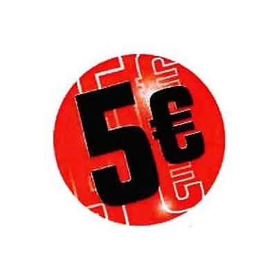 3664233013946-Logistipack - Boîte de 500 étiquettes de signalisation autocollantes - 35 mm (diamètre) - 5 eur-Front-0