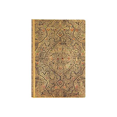 9781439755938-Paperblanks Arabic Artistry - Journal - relié - mini - 90 x 140 mm - 88 feuilles / 176 pages - papier ivoire - uni - Zahra - couverture jaune - cart-Front-0