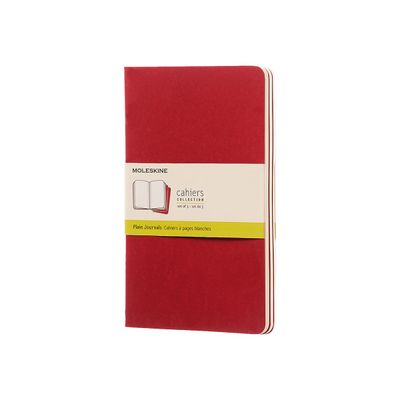 9788862931038-Moleskine Cahier - Journal - reliure cousue - large - 130 x 210 mm - papier ivoire - uni - couverture rouge can-Right-angle-0