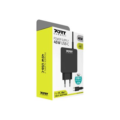 3567042030428-PORT Connect - Chargeur secteur universel USB-C - 45 Watt -Left-angle-2