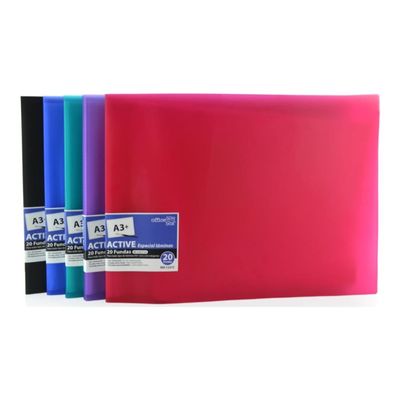 8435258912355-Office Box Supra - Porte vues - 20 compartiments - 40 vues - pour A3 Plus (327 x 460 mm) - p-Right-angle-0