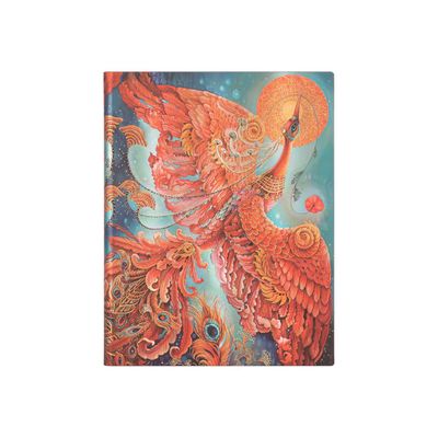9781439782095-Cahier de notes  -  18 x 23 cm  - 176 pages - oiseau de feu  - rouge - Paperblanks-Front-0