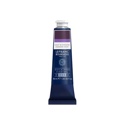 3013643017691-Lefranc Bourgeois - Peinture à l'huile - violet dioxazine - transparent - fine - 40 ml-Front-0