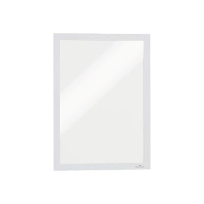 4005546406800-Durable Duraframe - 2 Cadres d'affichage adhésif - A4 - blanc-Left-angle-1