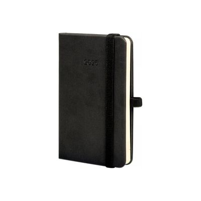 8422952382034-Finocam Minimal - Agenda - 2025 - semainier - M2 - 82 x 127 mm - noir - polyuréthane (PU)-Right-angle-0