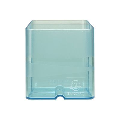 9002493099647-Exacompta Pen-Cube - Pot à crayons turquoise translucide-Front-0