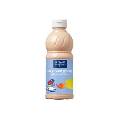 3013641881447-Lefranc Bourgeois Enfants - Peinture acrylique à base d'eau - pêche brillant - 500 ml-Front-0