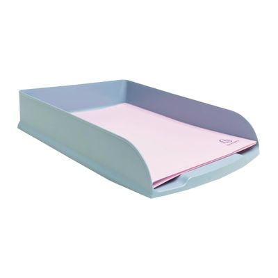 9002493211704-Exacompta - Corbeilles à Courrier Horizontales Combo Styli Autentik - bleu-Left-angle-5