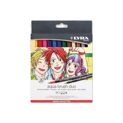 4084900016275-Lyra - 12 feutres Aqua Brush Duo- Manga-Front-0
