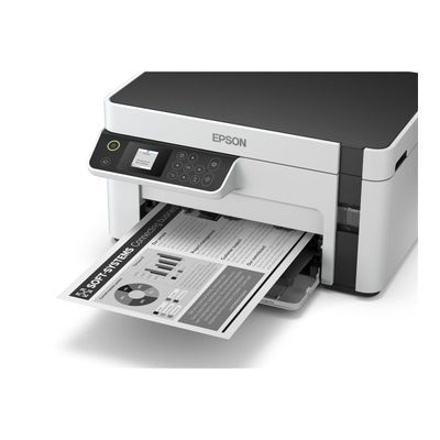 8715946670362-Epson EcoTank ET-M2120 - Imprimante multifonction jet d'encre monochrome A4 - USB, Wi-Fi - blan-Close-up-0