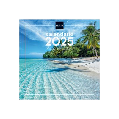 8422952383543-Finocam - Calendrier - fixation murale - 2025 - paradise landscapes - mois à afficher - 300 x 300 m-Front-0