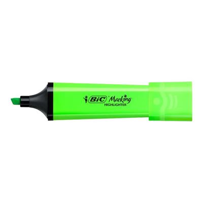 3086123742888-BIC Marking - Surligneur - vert fluo - 1.2-4.6 mm - fin (pack de 12)-Left-angle-1