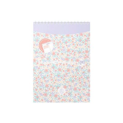5904017434672-Oxford Floral - Bloc notes - reliure à anneaux métalliques - A5 (148 x 210 mm) - 70 feuilles / 1-Front-0
