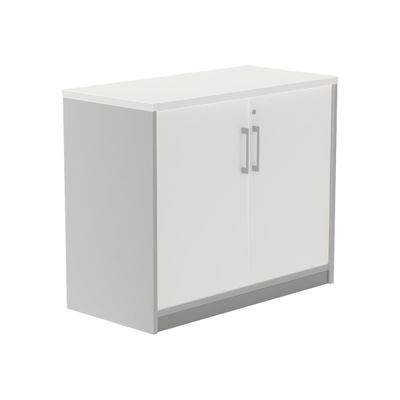8427951996886-rocada STORE - Armoire - 2 portes - mélamine - blanc, aluminium-Left-angle-0