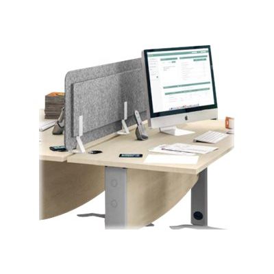 3253310169685-Écran de séparation acoustique pour bureau (sans support de fixation) - L160 x H43 cm - gri-Left-angle-0