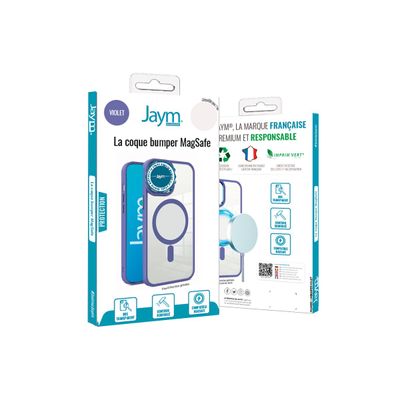 3701263529129-JAYM - Coque de protection pour téléphone portable - compatibilité avec MagSafe - violet - -Multi-angle-2