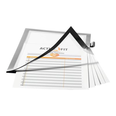 4005546407043-Durable Duraframe Note - Cadre d'affichage adhésif - A4 - argent - avec porte-stylo-Front-9