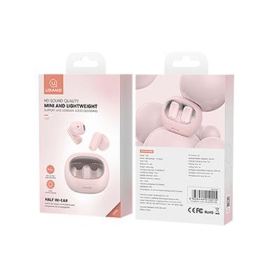 6958444910215-USAMS TD Series TD22 - Écouteurs sans fil avec micro - rose-Multi-angle-9