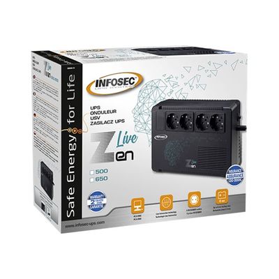 3700085660829-INFOSEC Zen Live 650 - Onduleur 4 prises - 650 VA-Left-angle-3