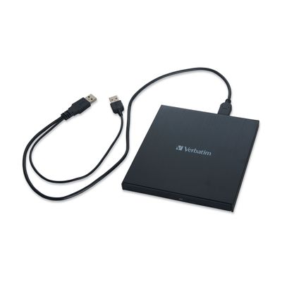 0023942438908-Verbatim Slimline - Lecteur de disque - BDXL Writer - 6x - SuperSpeed USB 3.0 - externe-Right-angle-1