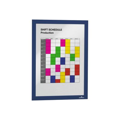 4005546405209-Durable Duraframe - 2 Cadres d'affichage adhésif - A4 - bleu-Left-angle-3