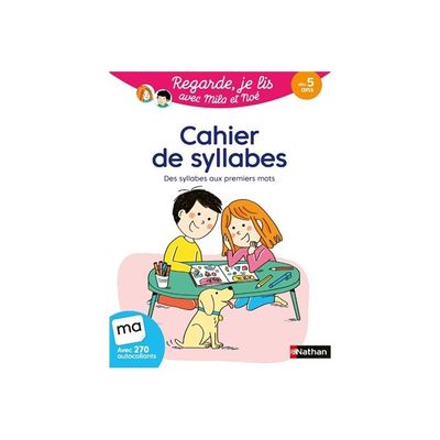 9782095029968-Cahier de syllabes - Regarde, je lis avec Mila et Noé - par Battut Eric, Gribouille Mary - livre -Front-3