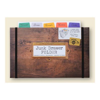 5035393712013-if by Catwalk Journals For Life Junk Drawer - Classeur - extensible - 7 compartiments - largeur de dos : 18 mm - A5 - pour reçus, ca-Front-1