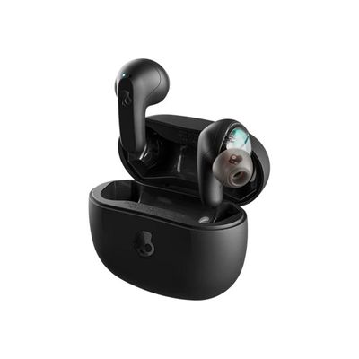 0810045687032-Skullcandy Rail - Écouteurs sans fil avec micro - intra-auriculaire - Bluetooth - noir brut-Right-angle-0
