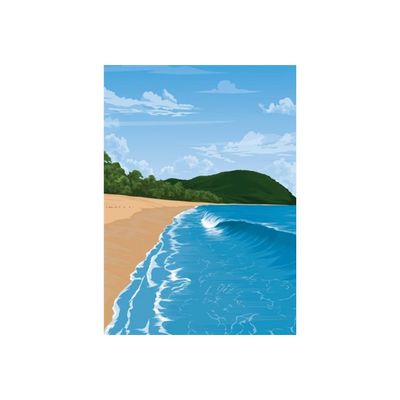 9791029806599-Editions Orphie - Cahier de notes - agrafé - 130 x 180 mm - 48 feuilles / 96 pages - beach-Front-0