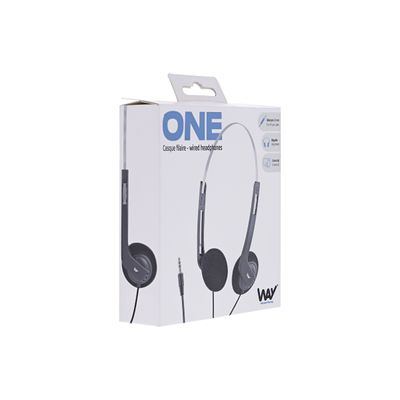 3303170114254-T'nB WAY ONE - Casque filaire - jack 3,5mm - noir-Left-angle-5