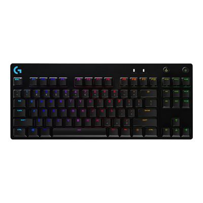 5099206086401-Logitech Clavier de jeu mécanique G Pro - Clavier - backlit - USB - AZERTY - Français - commutateur :-Front-3