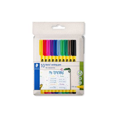 4007817164655-STAEDTLER Noris 307 - Feutre fin - non permanent - couleurs assorties - encre à l'eau - 0.6 mm - -Front-0