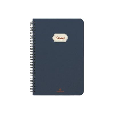 3664447177267-Oberthur Bali - Cahier de notes - reliure à anneaux métalliques - B6 (125 x 176 mm) - 100 feuilles / 200 pages - papier ivoire - doubl-Front-0